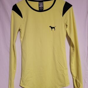 Victoria's Secret Yellow and Black Long Sleeve Tee